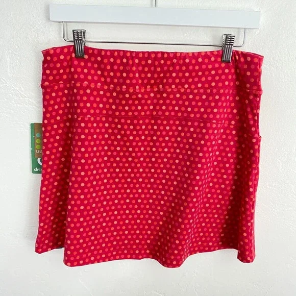 Title Nine Breeze Skirt With Pockets Size Medium Watercolor Dot Red New - Picture 6 of 10